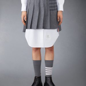 FLANNEL 4-BAR MINI PLEATED SKIRT