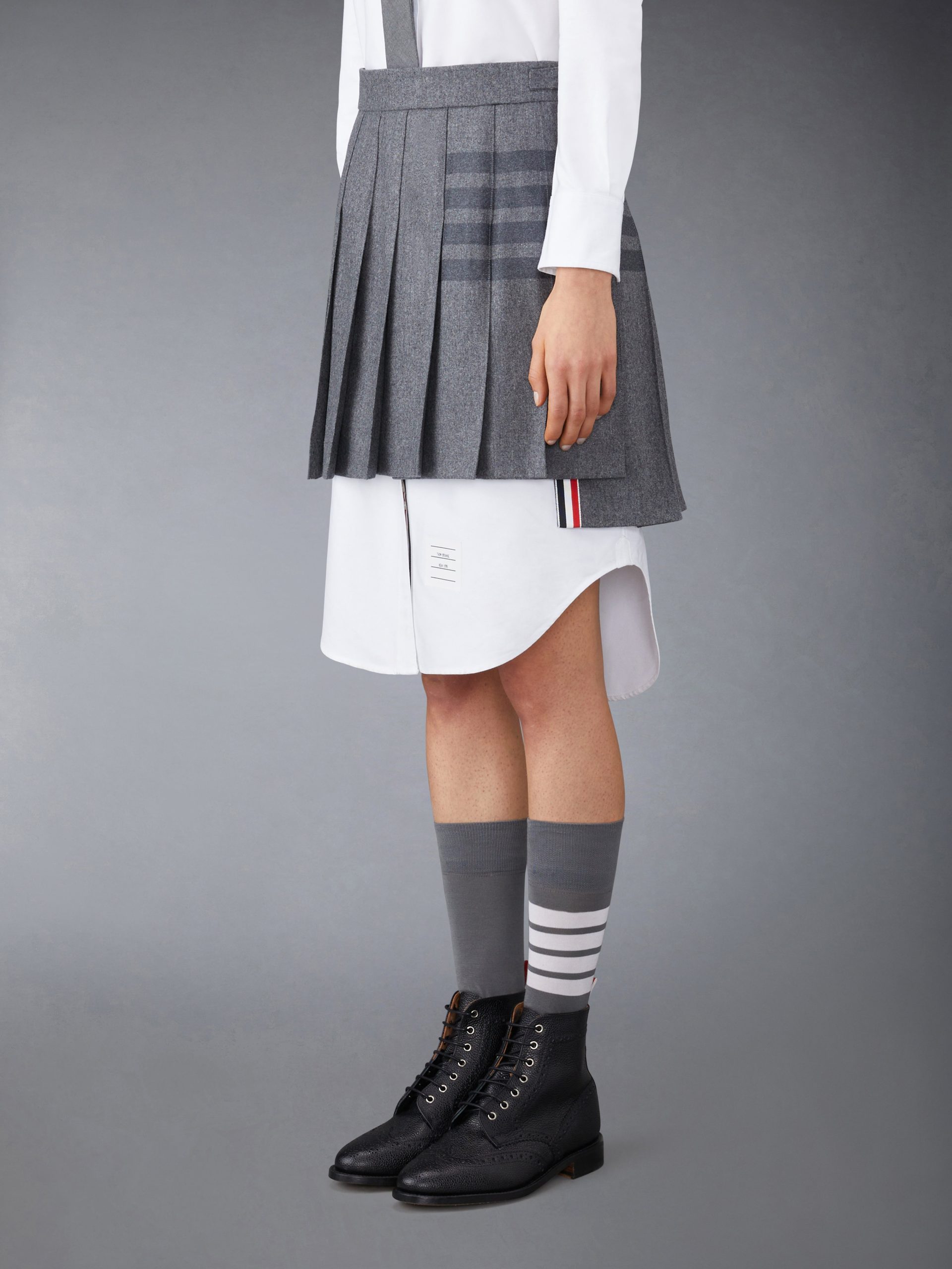 FLANNEL 4-BAR MINI PLEATED SKIRT - Image 2