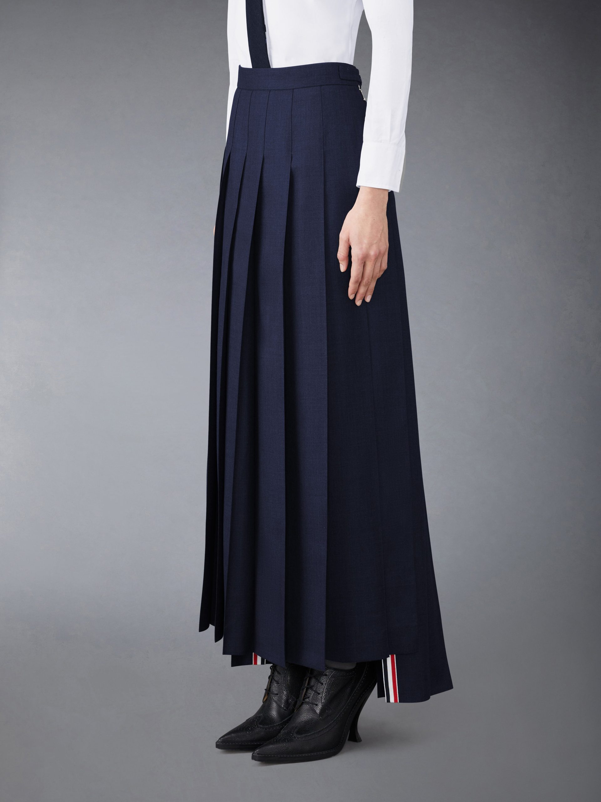 TWILL PLEATED LONG SKIRT - Image 2