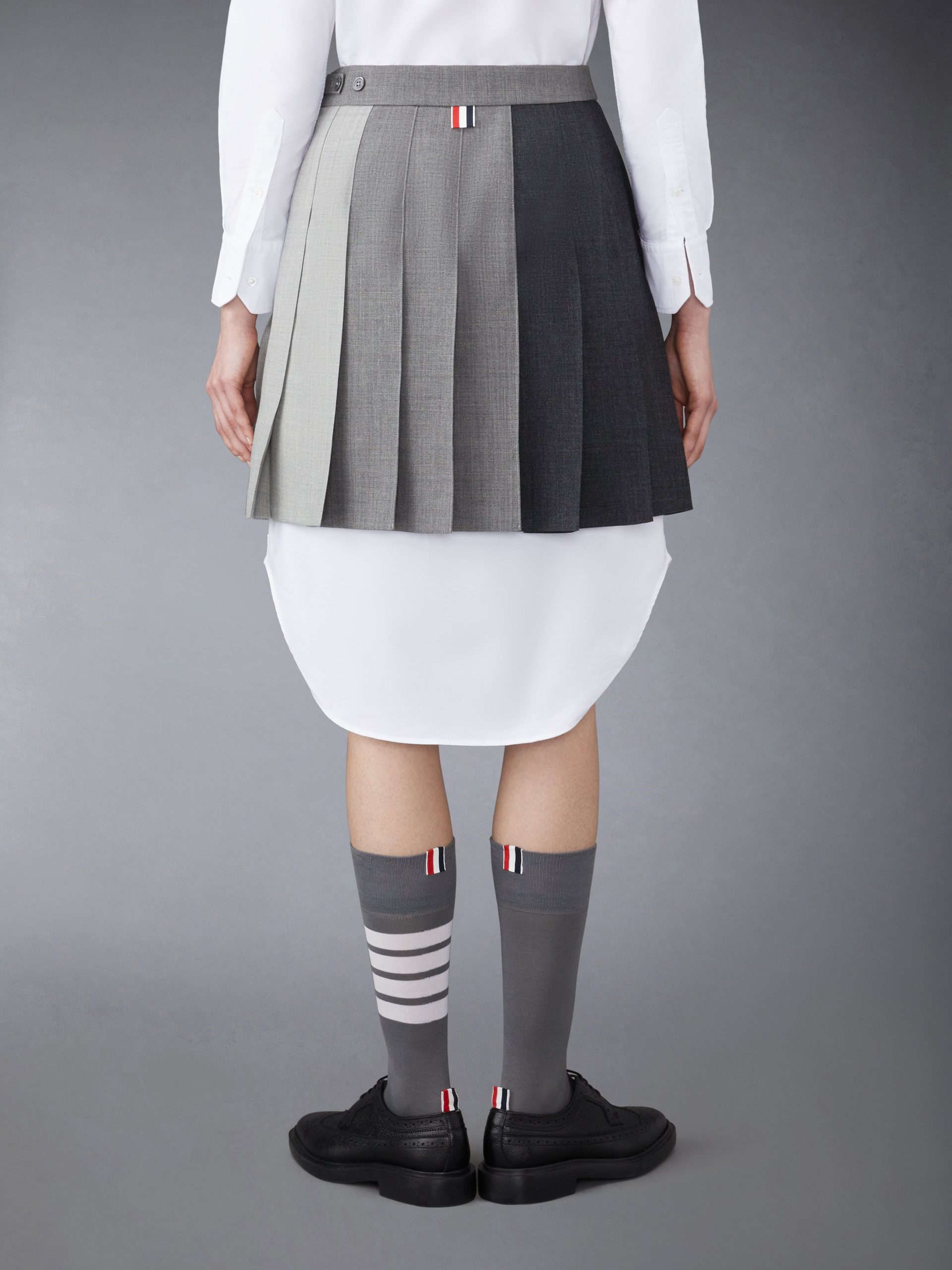 FUNMIX WOOL FRESCO CLASSIC MINI PLEATED SKIRT - Image 3