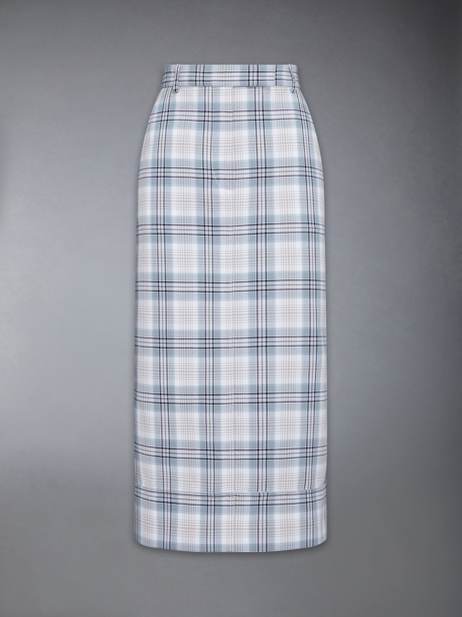 WINDOWPANE PLAID BELTLOOP SACK SKIRT - Image 6