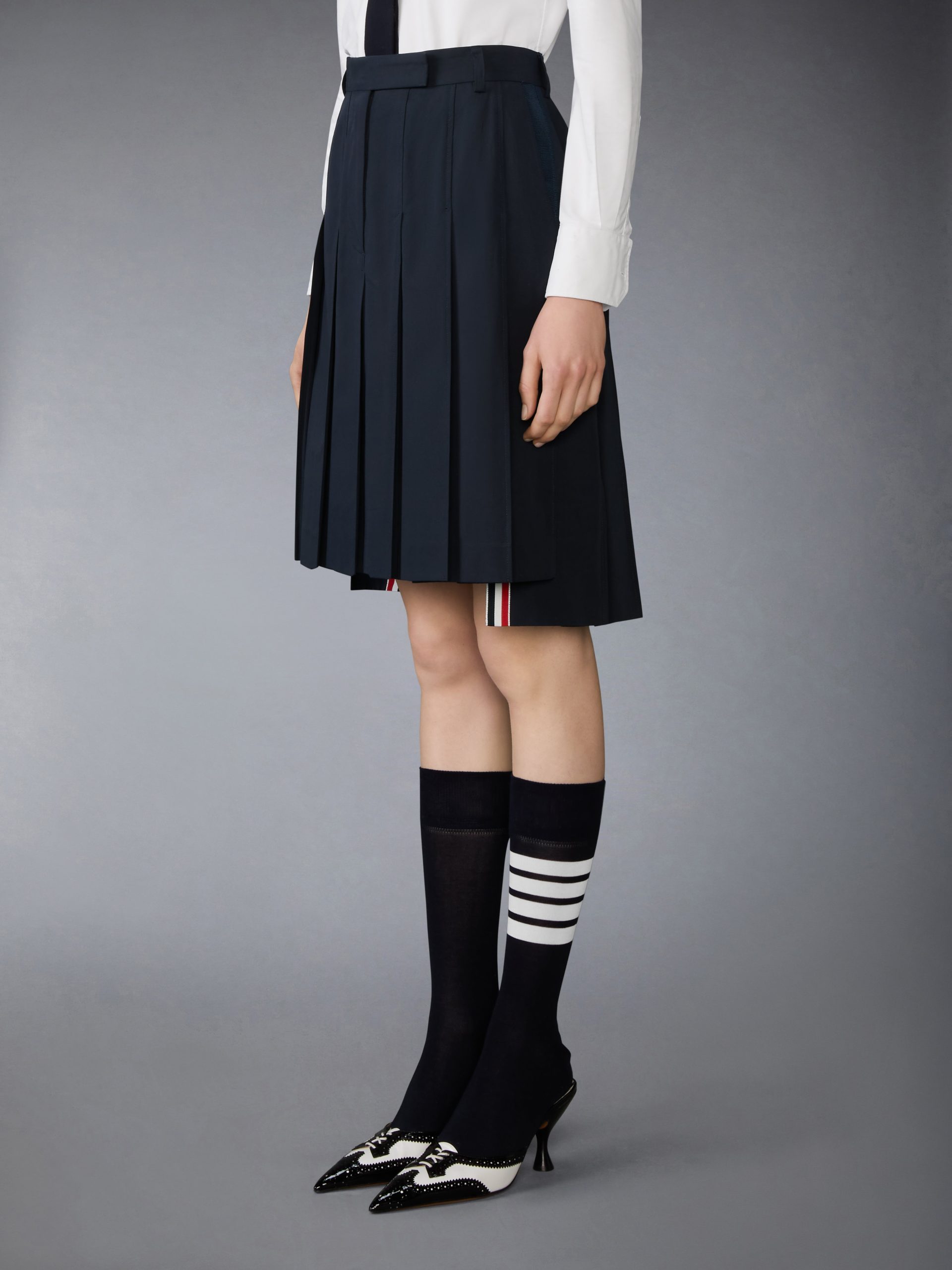 COTTON SUITING PLEATED SKIRT - Image 2