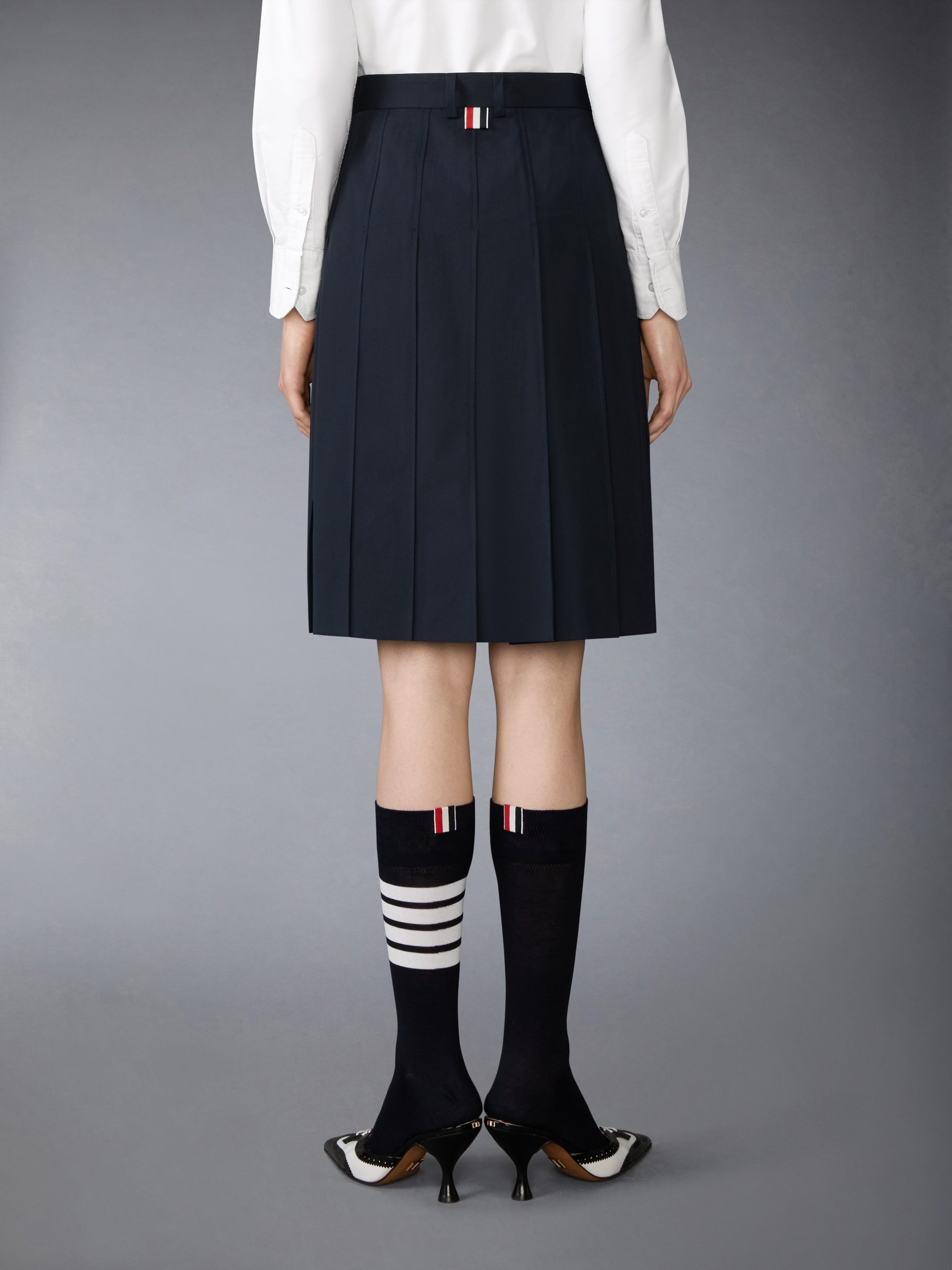 COTTON SUITING PLEATED SKIRT - Image 3