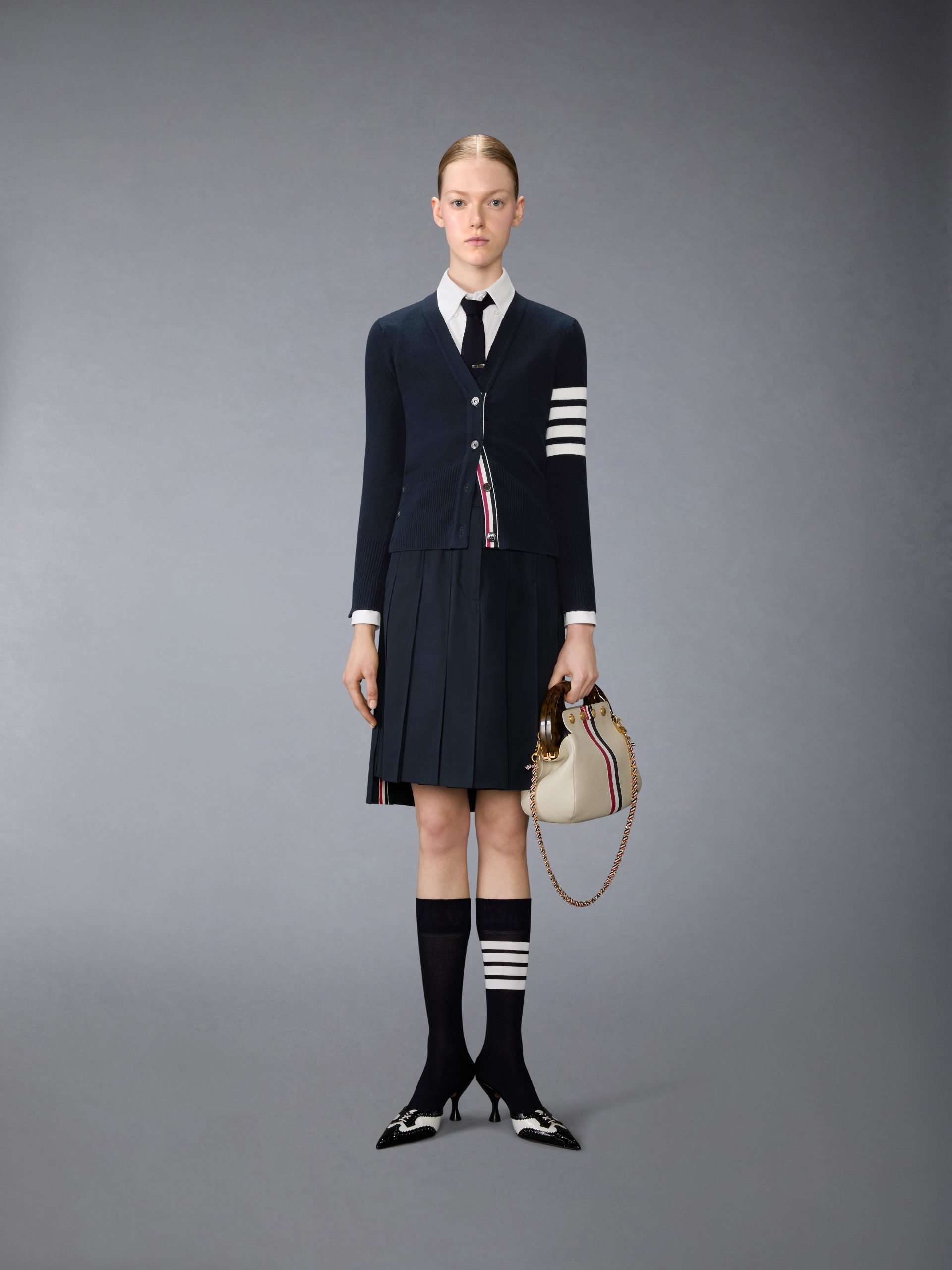 COTTON SUITING PLEATED SKIRT - Image 4