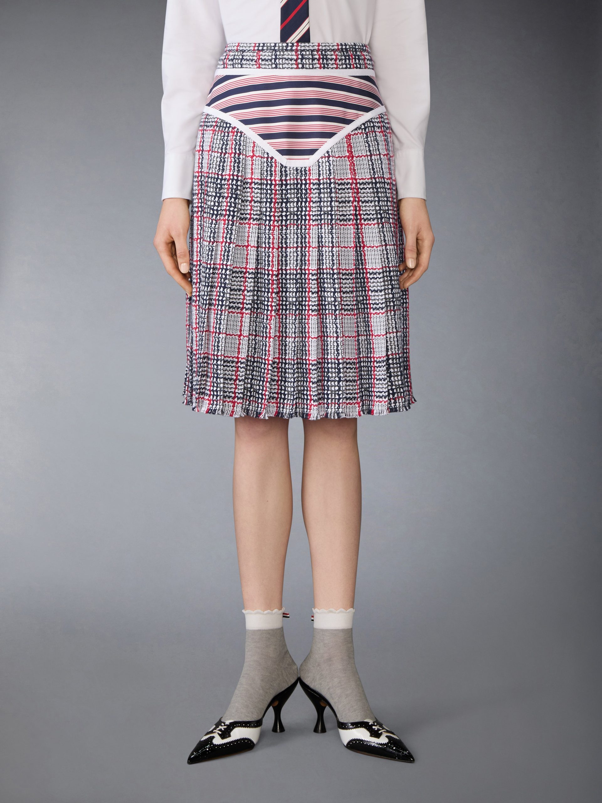 SUMMER TWEED TROMPE L'ŒIL BIKINI FRAYED SKIRT