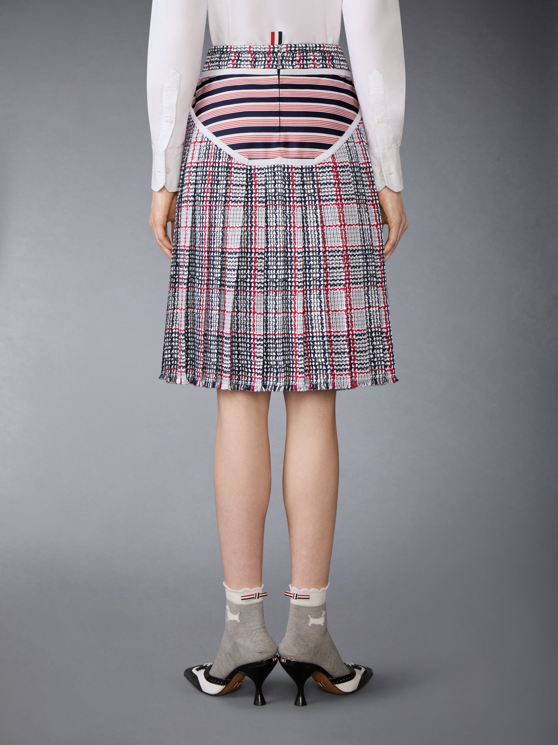 SUMMER TWEED TROMPE L'ŒIL BIKINI FRAYED SKIRT - Image 3