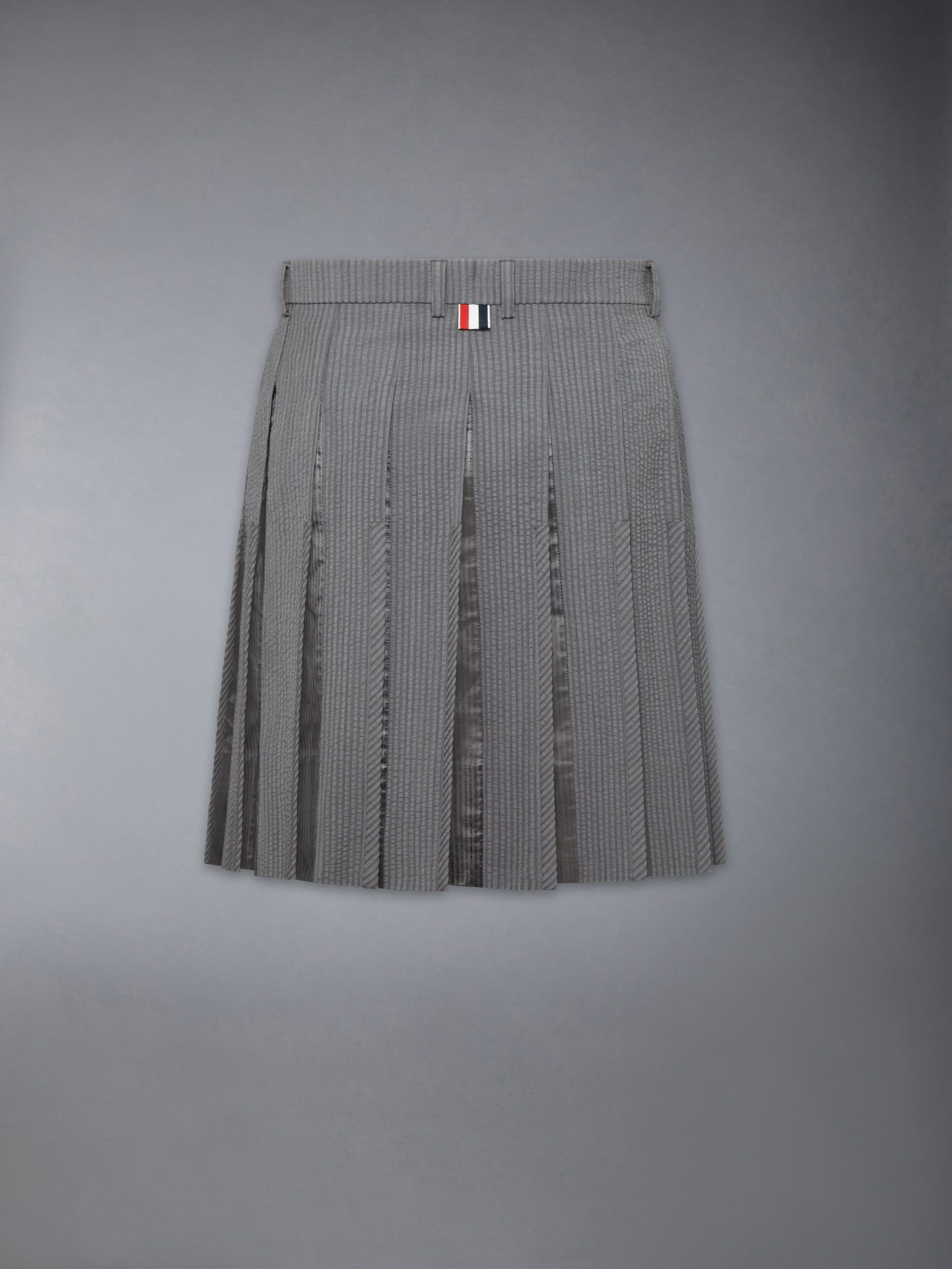 WOOL SEERSUCKER PLEATED LOW RISE PLEATED SKIRT - Image 7