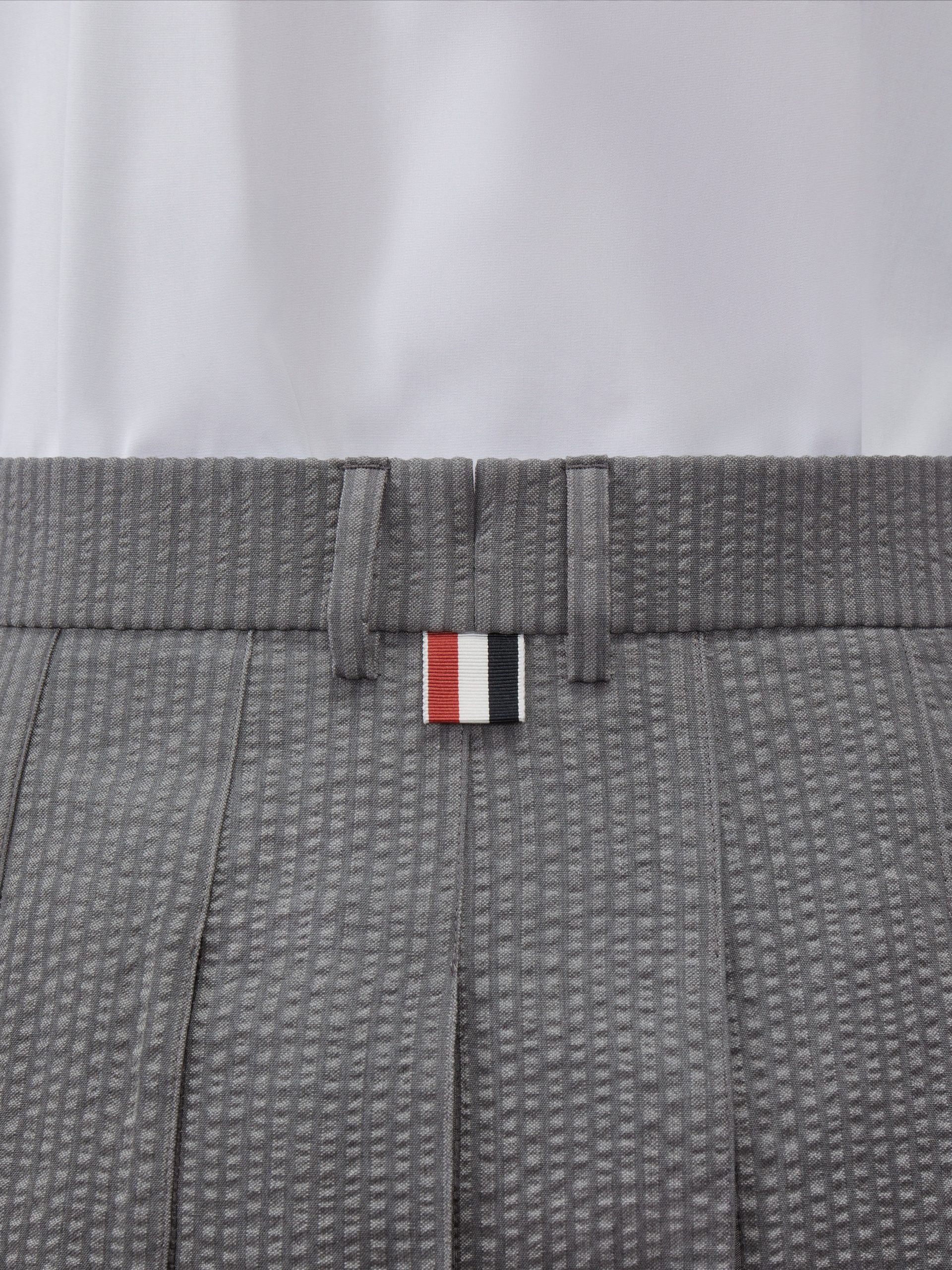 WOOL SEERSUCKER PLEATED LOW RISE PLEATED SKIRT - Image 5