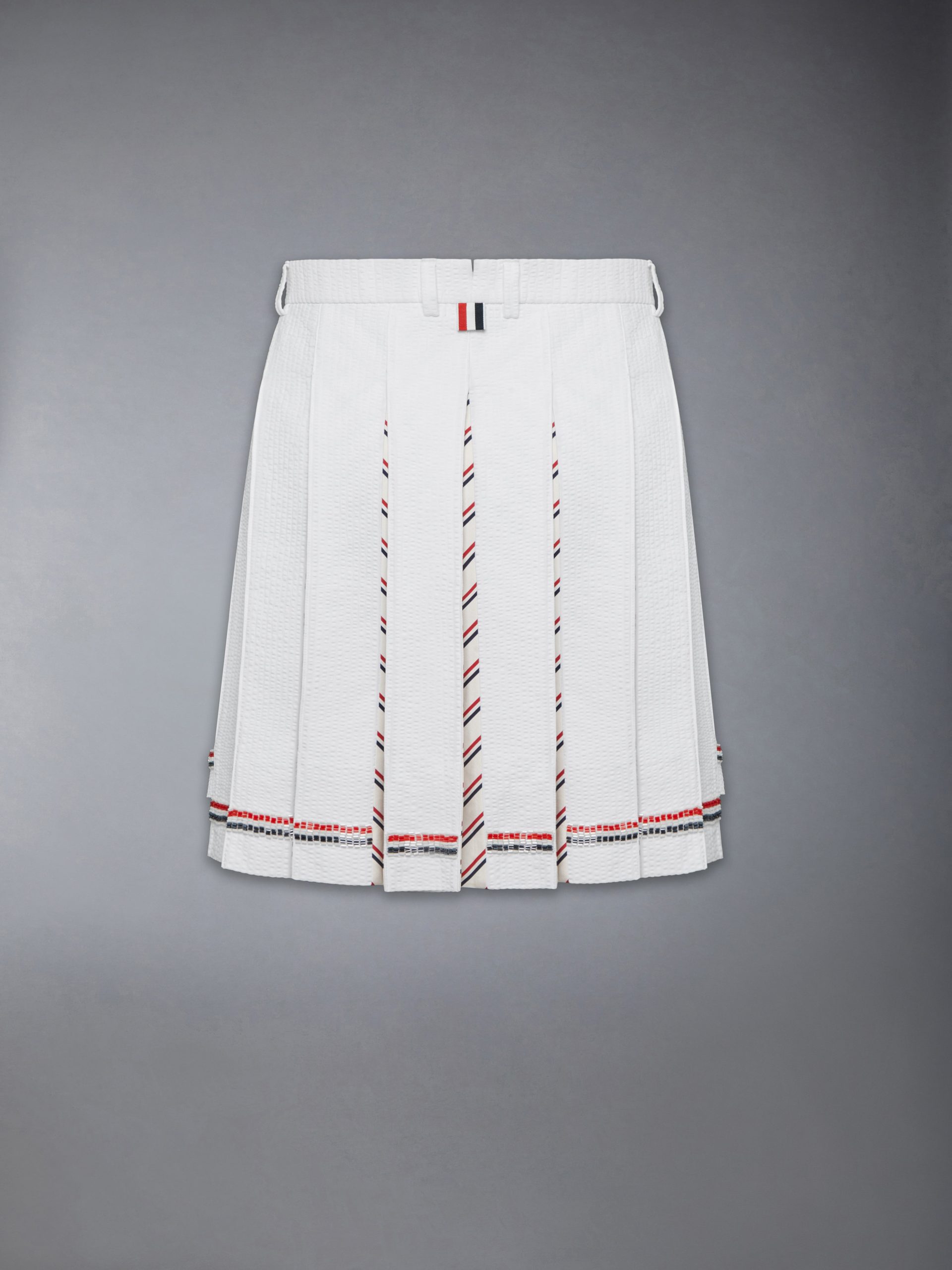 RWB BUGLE BEAD TIPPING LOW RISE PLEATED SKIRT - Image 7