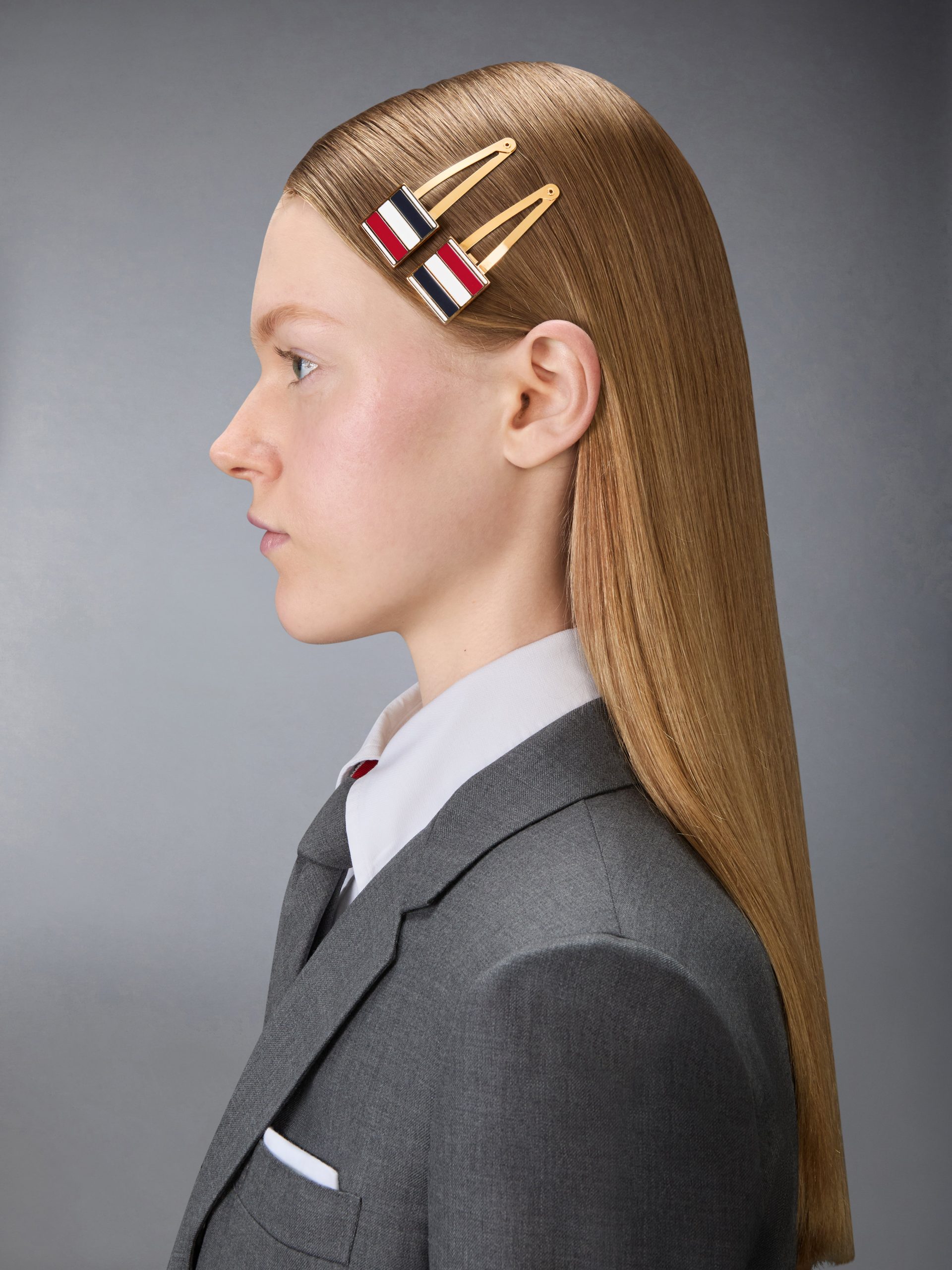 2-PAIR RWB FLAG HAIR CLIPS - Image 2