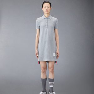 CLASSIC PIQUE STRIPE POLO DRESS
