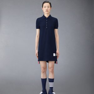 CLASSIC PIQUE STRIPE POLO DRESS