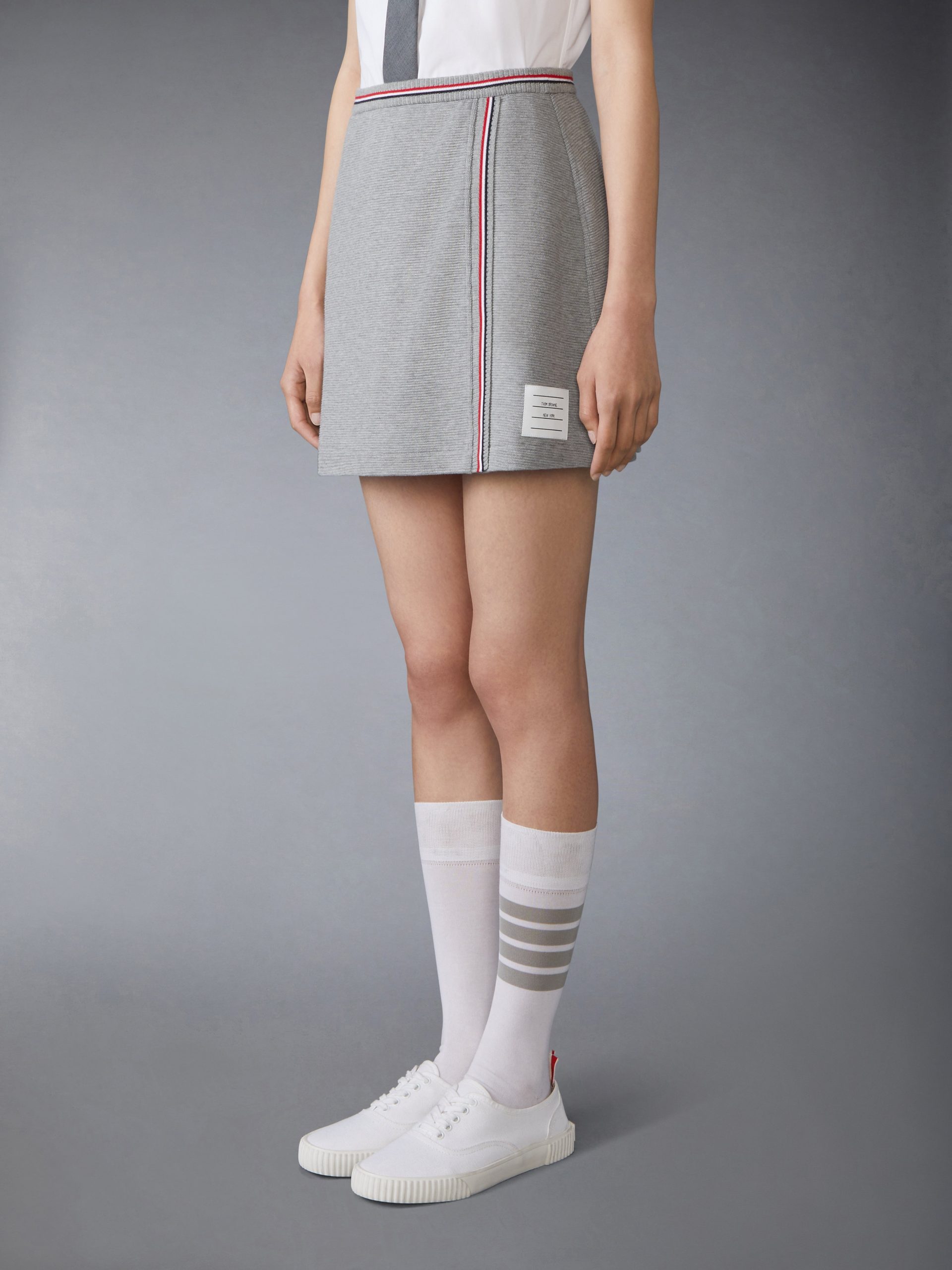 COTTON WAFFLE MINI WRAP SKIRT - Image 2