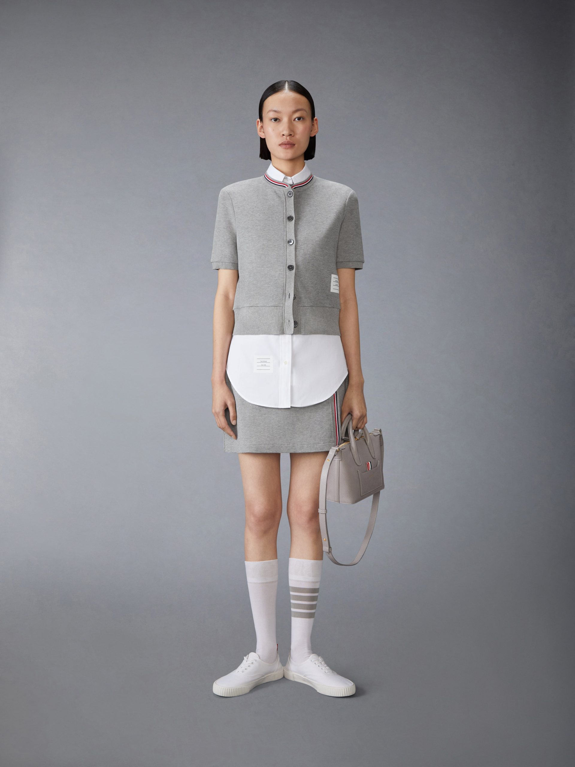 COTTON WAFFLE MINI WRAP SKIRT - Image 4