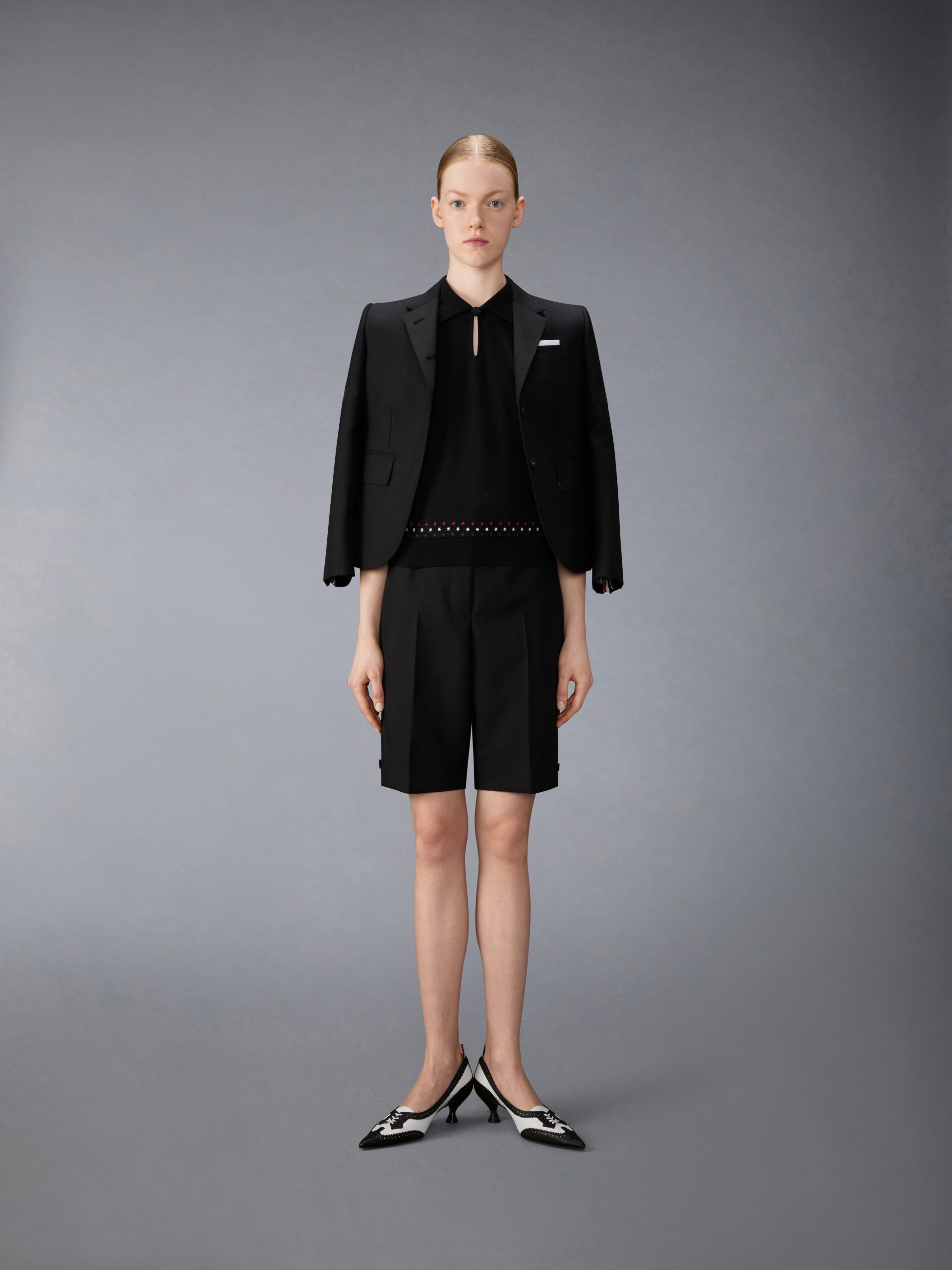 COTTON MILANO STARS & SNOWFLAKE EMBROIDERY POLO - Image 3