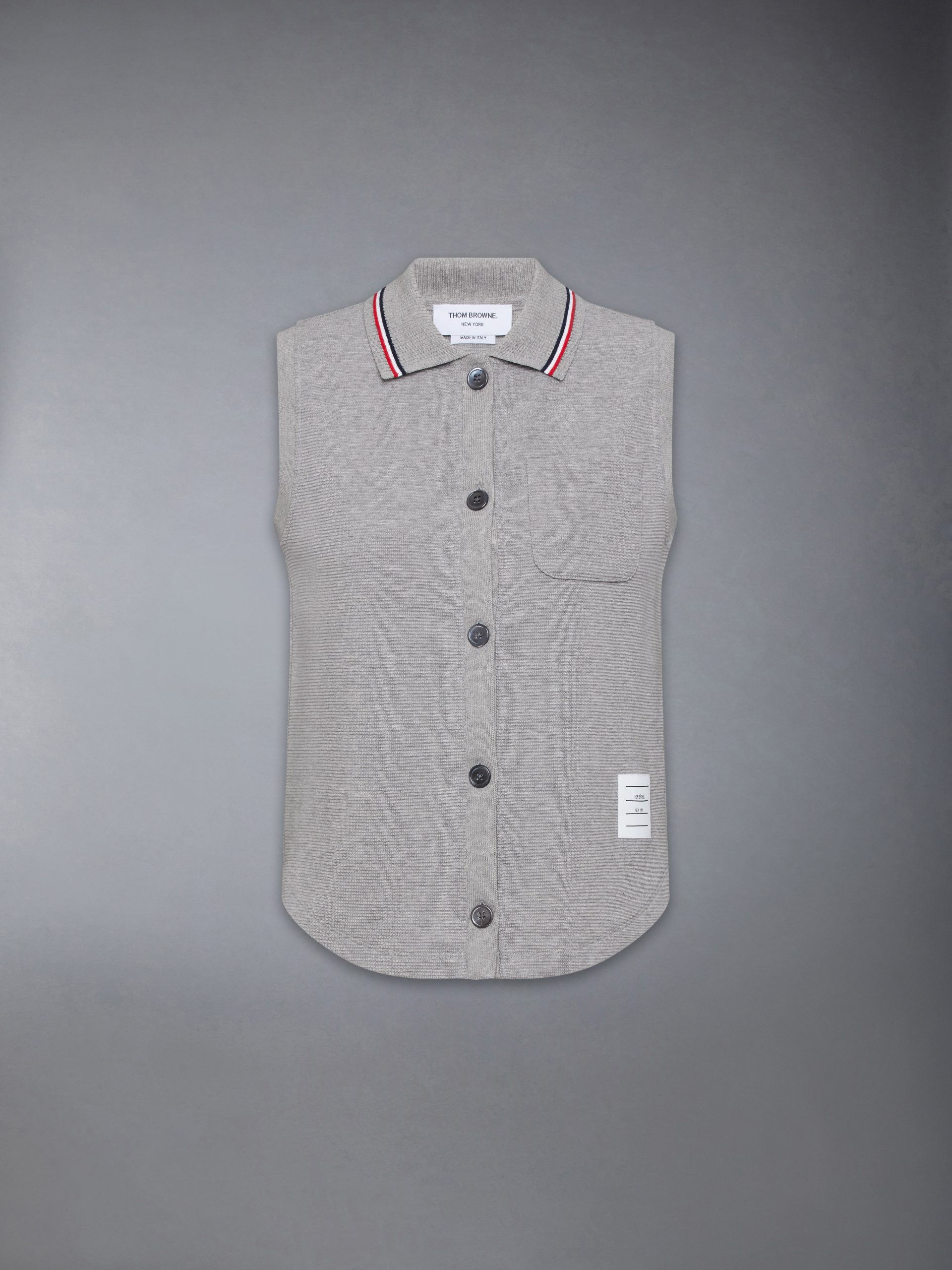 COTTON WAFFLE SLEEVELESS BUTTON SHIRT - Image 7
