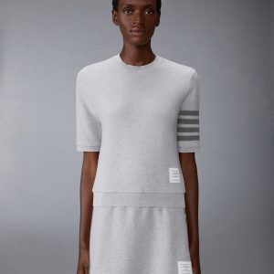 TEXTURED COTTON PIQUE 4-BAR TEE