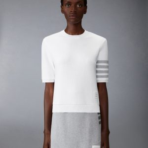 TEXTURED COTTON PIQUE 4-BAR TEE