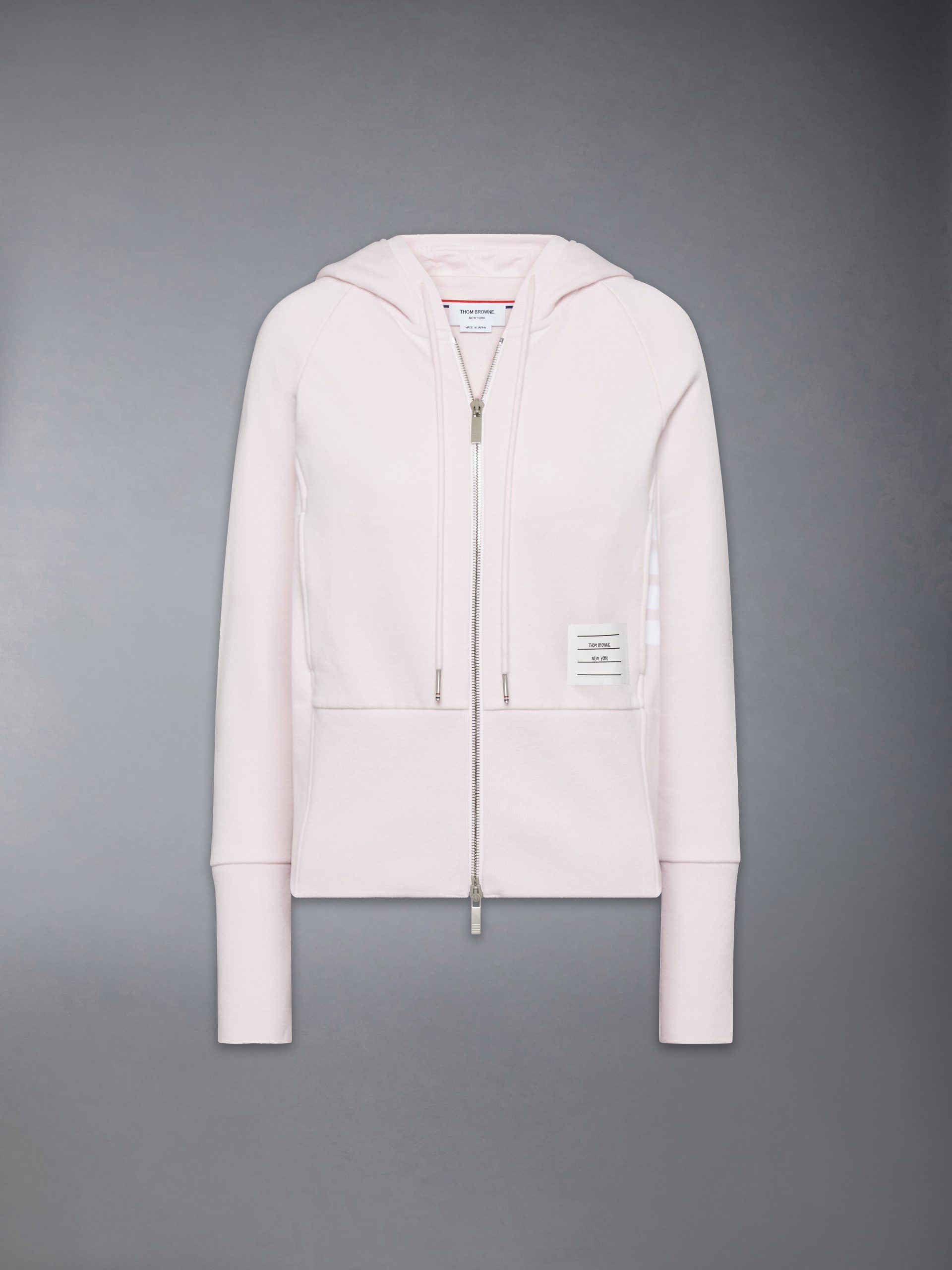 SOLID LOOPBACK 4-BAR ZIP UP HOODIE - Image 6