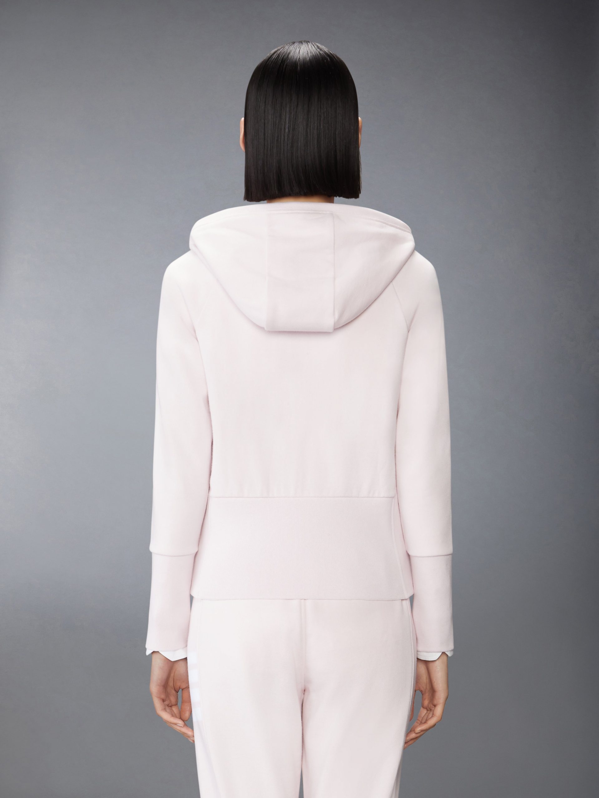 SOLID LOOPBACK 4-BAR ZIP UP HOODIE - Image 2