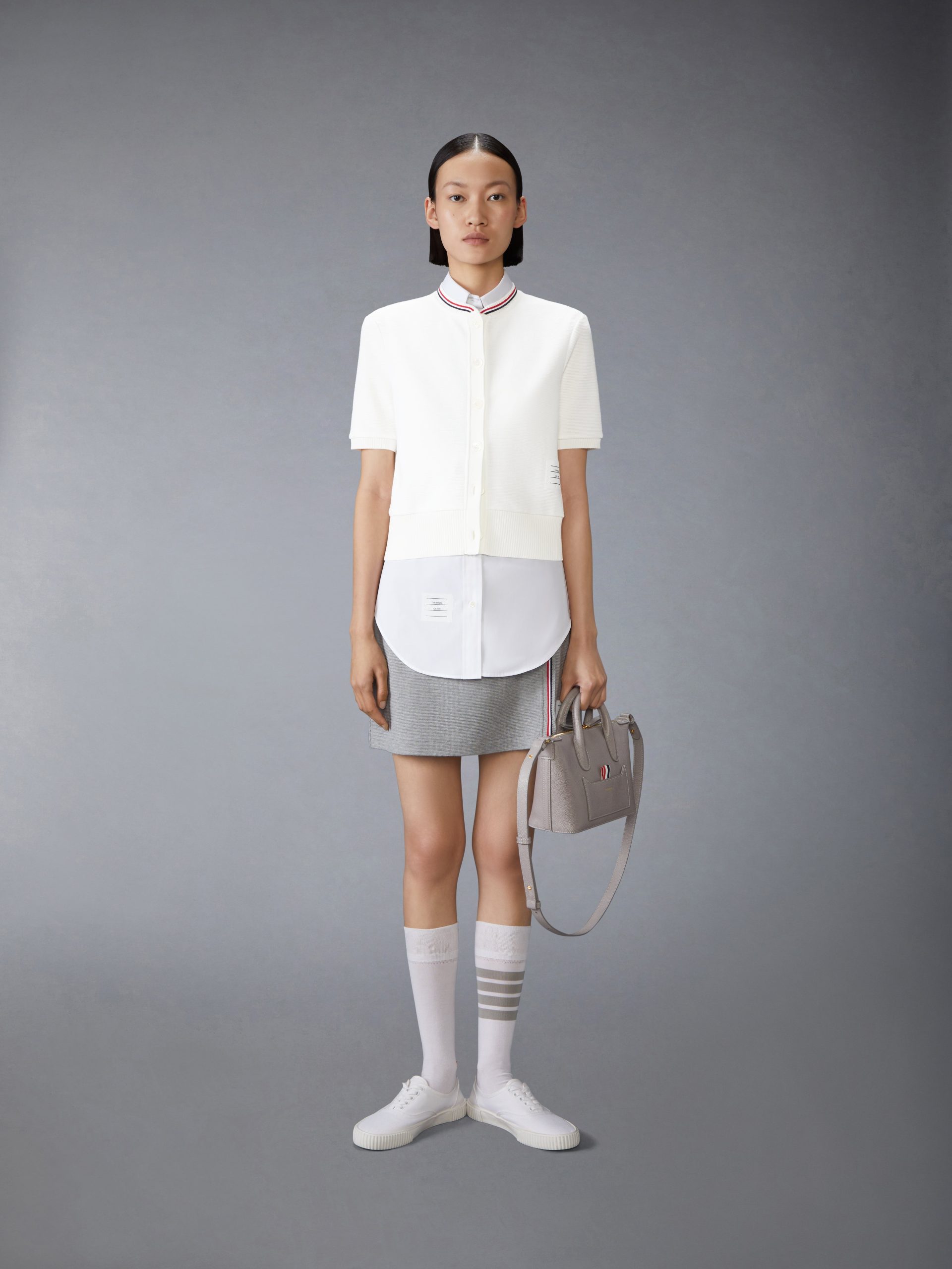 COTTON WAFFLE SHORT SLEEVE CARDIGAN - Image 3