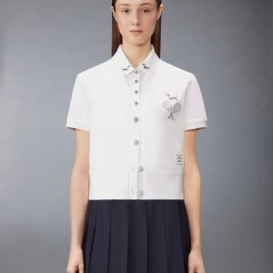 JERSEY EMBROIDERY CARDIGAN