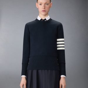 COTTON 4-BAR CLASSIC MILANO STITCH PULLOVER