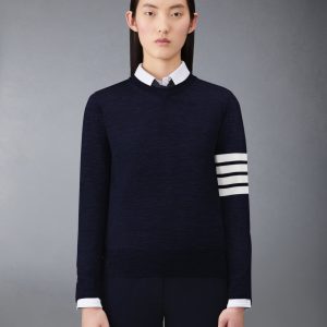 WOOL 4-BAR RELAXED PULLOVER