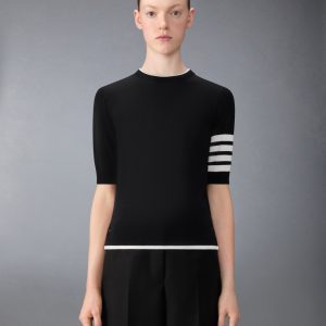 MERINO WOOL 4-BAR SHORT SLEEVE PULLOVER