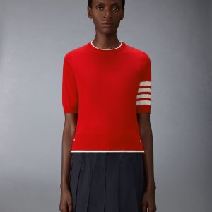 MERINO WOOL 4-BAR SHORT SLEEVE PULLOVER