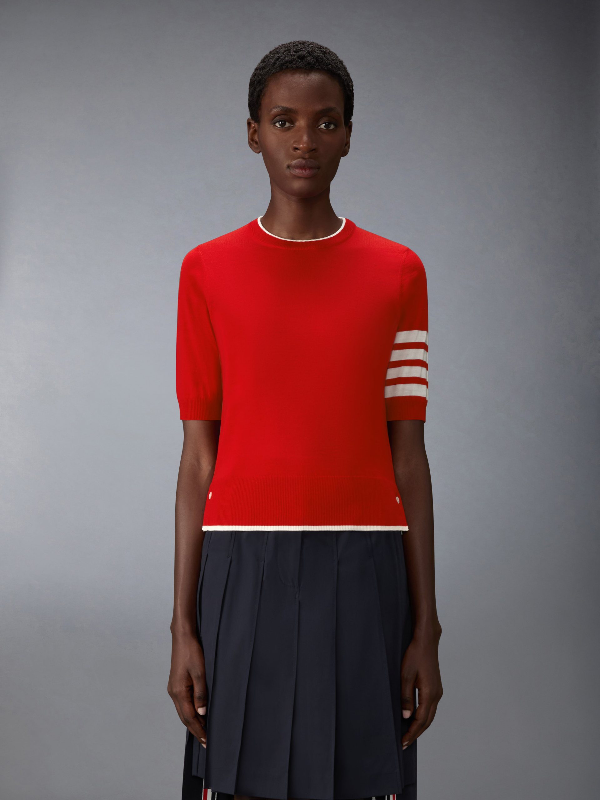 MERINO WOOL 4-BAR SHORT SLEEVE PULLOVER