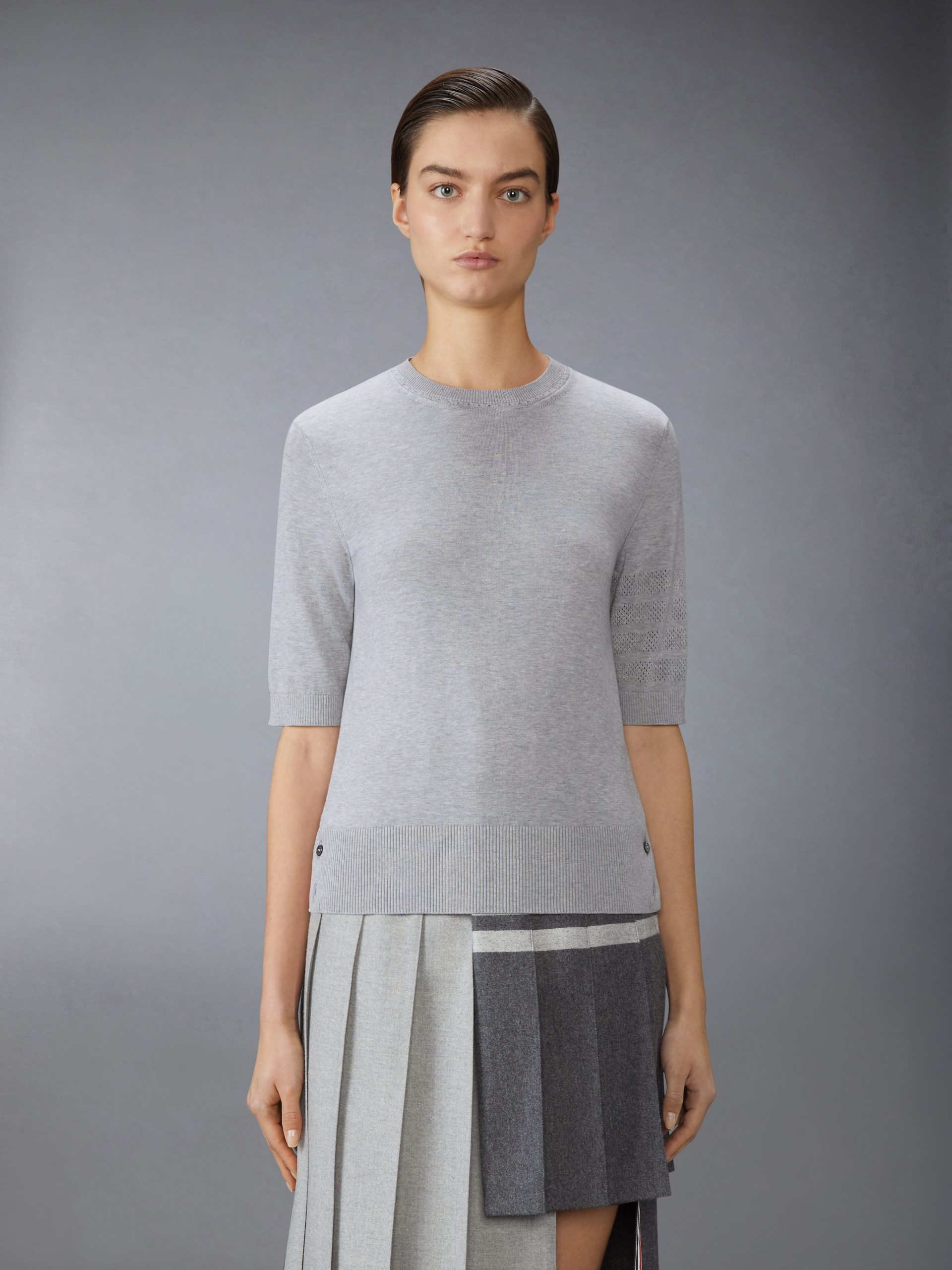 JERSEY STITCH POINTELLE 4-BAR TEE