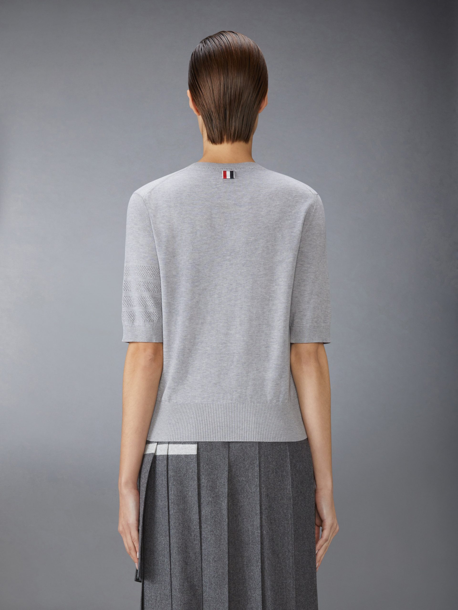 JERSEY STITCH POINTELLE 4-BAR TEE - Image 2