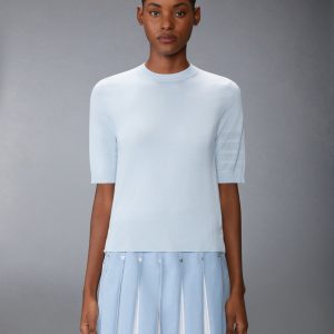 JERSEY STITCH POINTELLE 4-BAR TEE