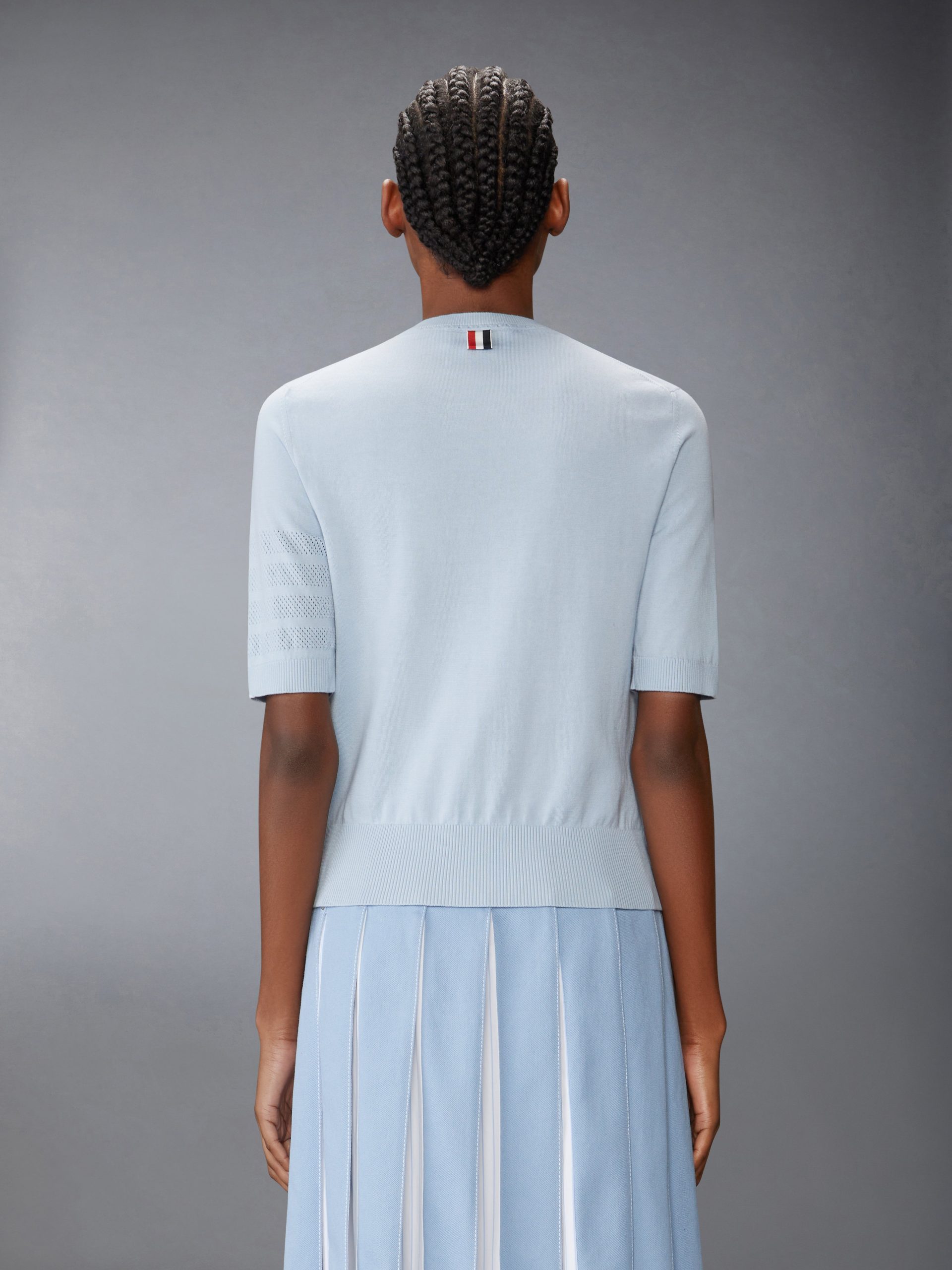 JERSEY STITCH POINTELLE 4-BAR TEE - Image 2