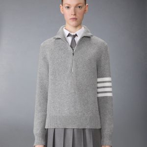 JERSEY STITCH MERINO WOOL 4-BAR PULLOVER