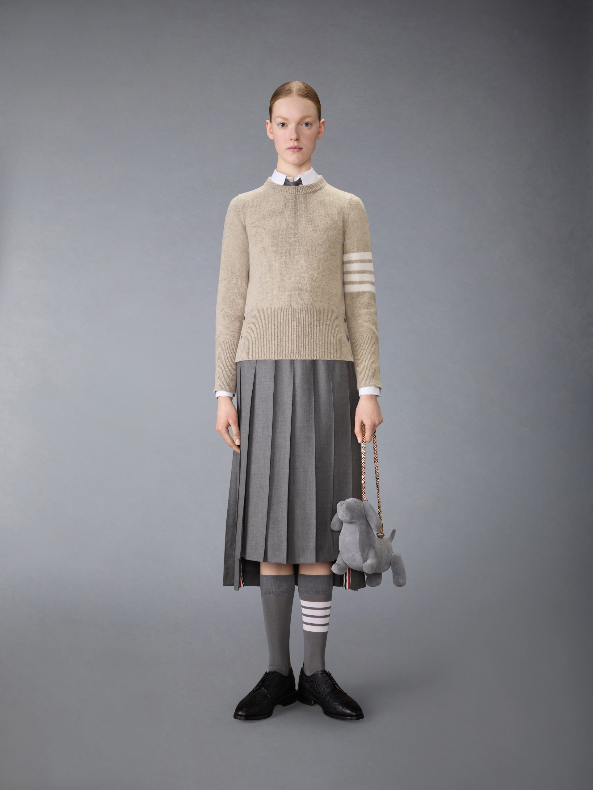 JERSEY STITCH SHETLAND WOOL 4-BAR PULLOVER - Image 3