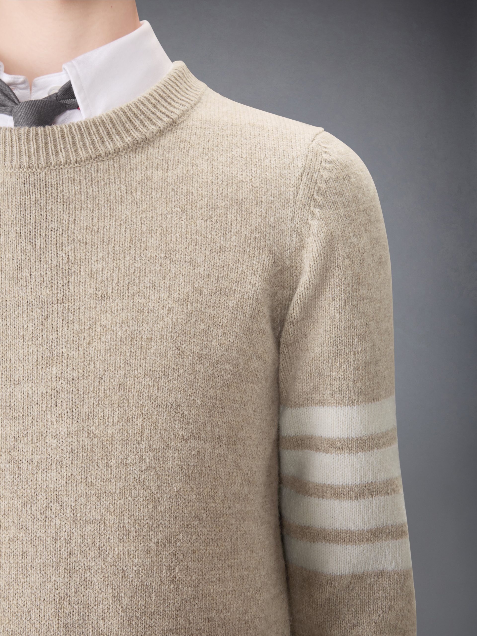 JERSEY STITCH SHETLAND WOOL 4-BAR PULLOVER - Image 5