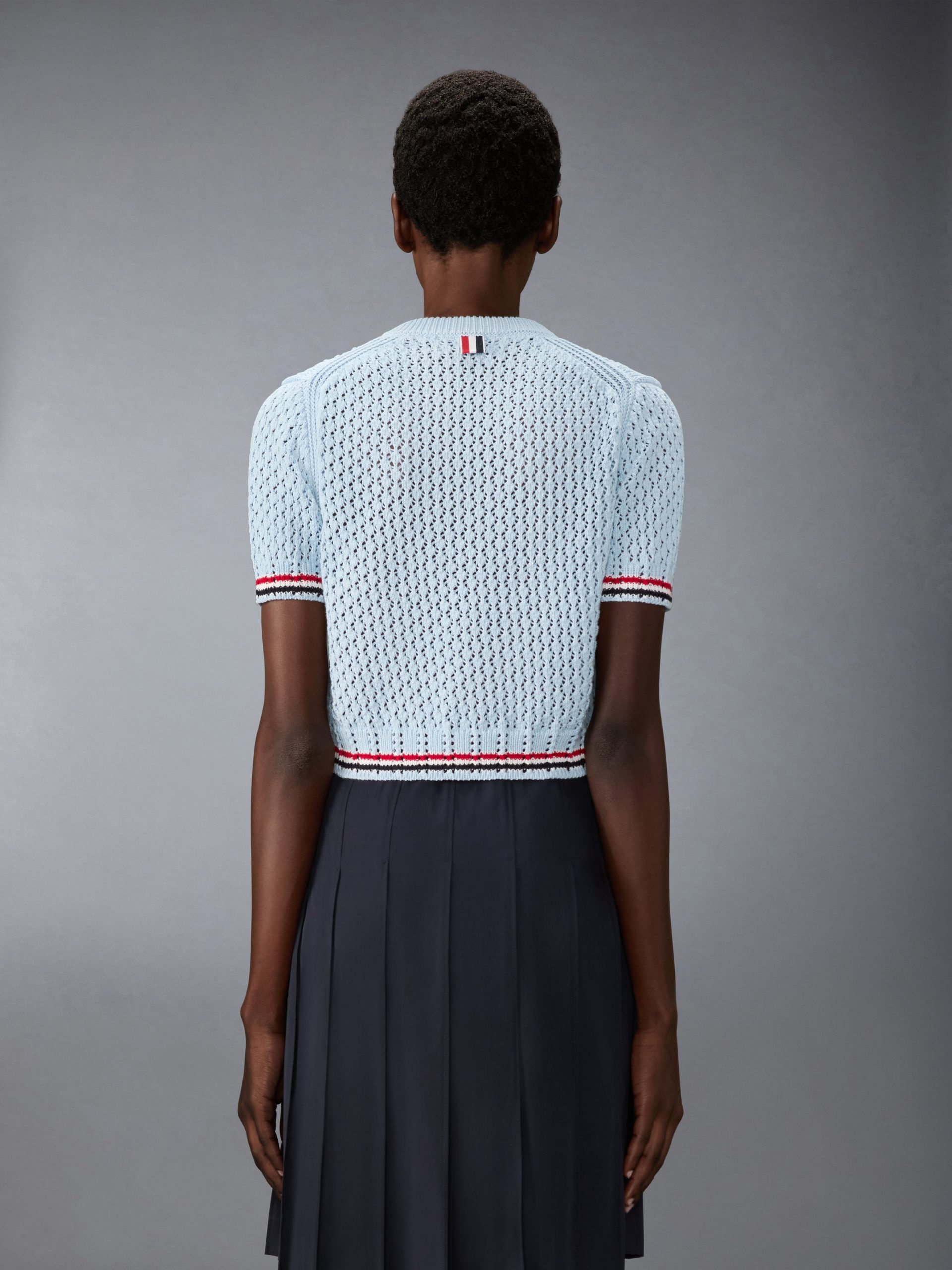 COTTON POINTELLE STITCH HECTOR RWB TEE - Image 2