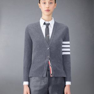 CLASSIC CASHMERE 4-BAR V-NECK CARDIGAN