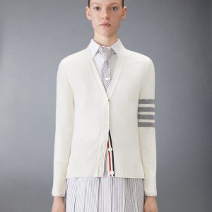 CLASSIC CASHMERE 4-BAR V-NECK CARDIGAN