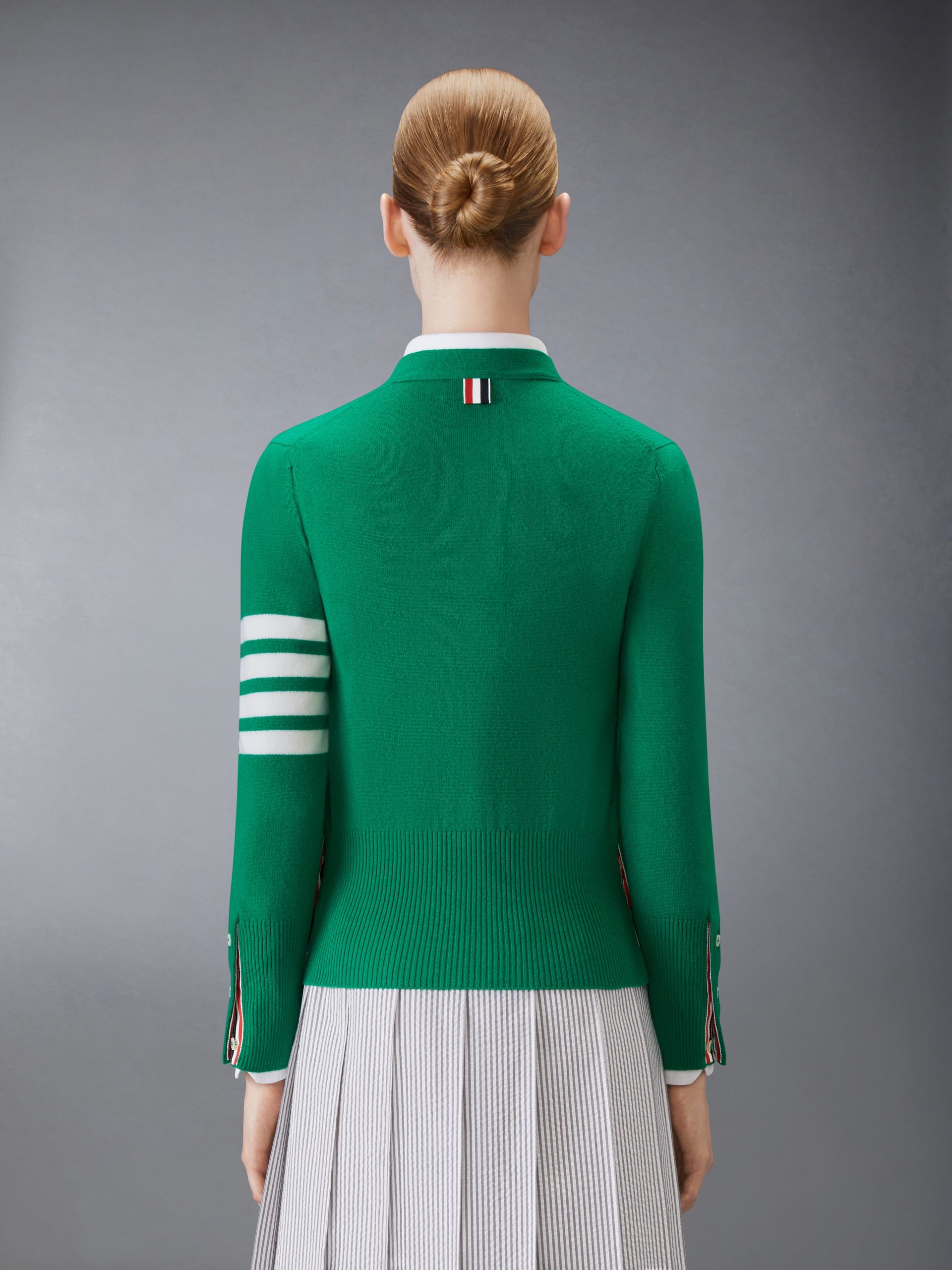 CLASSIC CASHMERE 4-BAR V-NECK CARDIGAN - Image 2