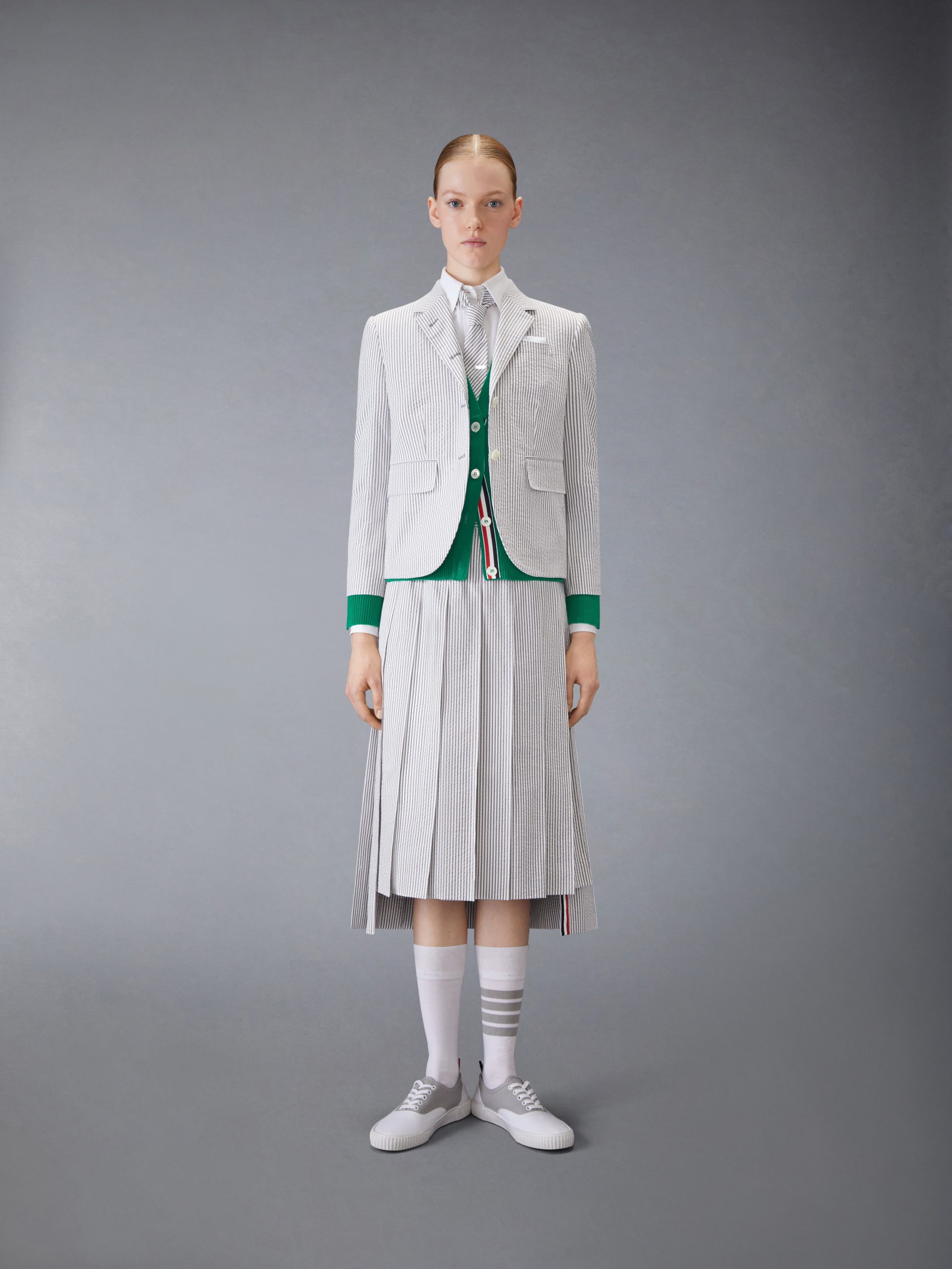 CLASSIC CASHMERE 4-BAR V-NECK CARDIGAN - Image 3