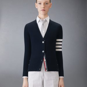 CLASSIC CASHMERE 4-BAR V-NECK CARDIGAN