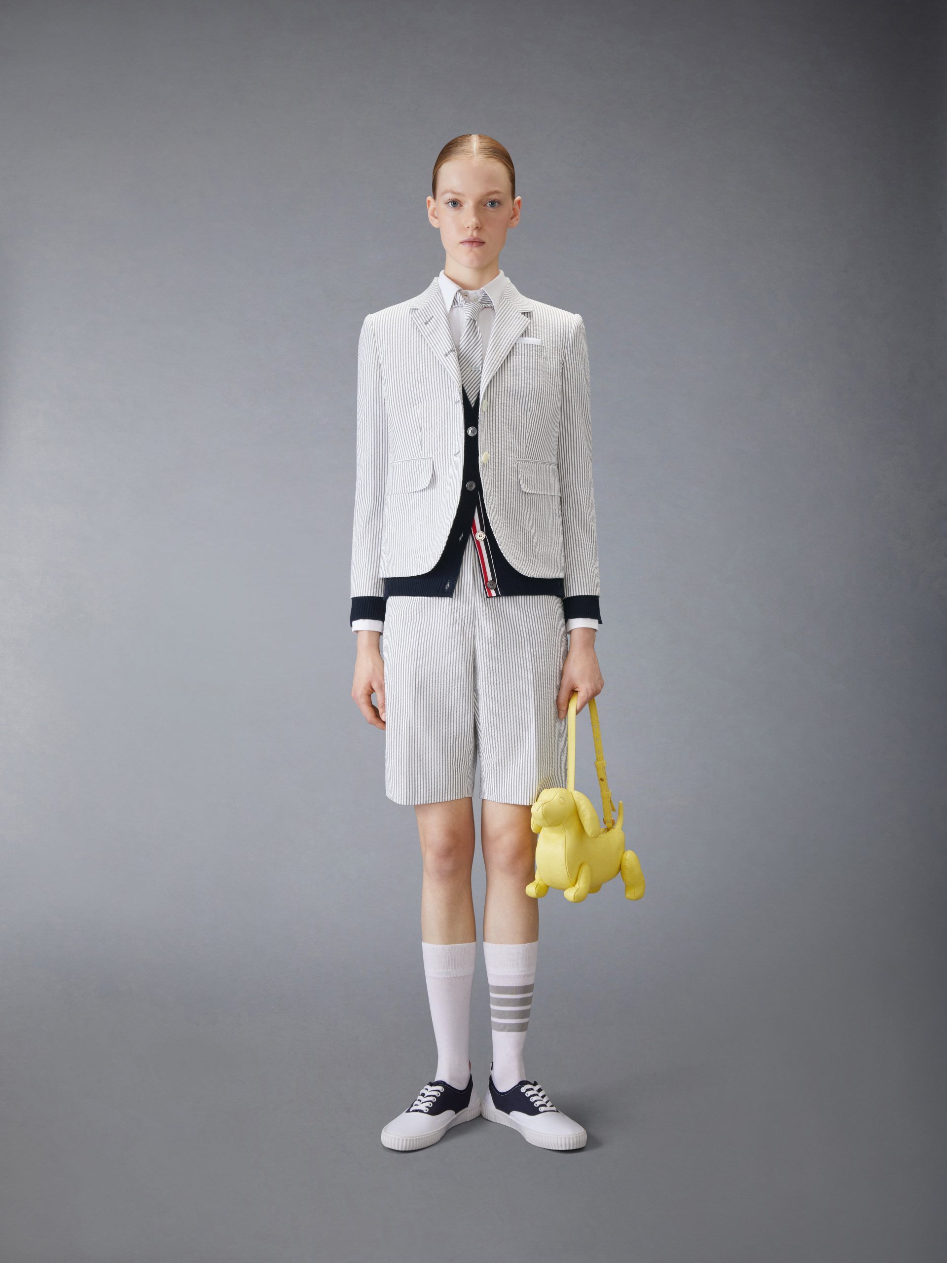 CLASSIC CASHMERE 4-BAR V-NECK CARDIGAN - Image 3