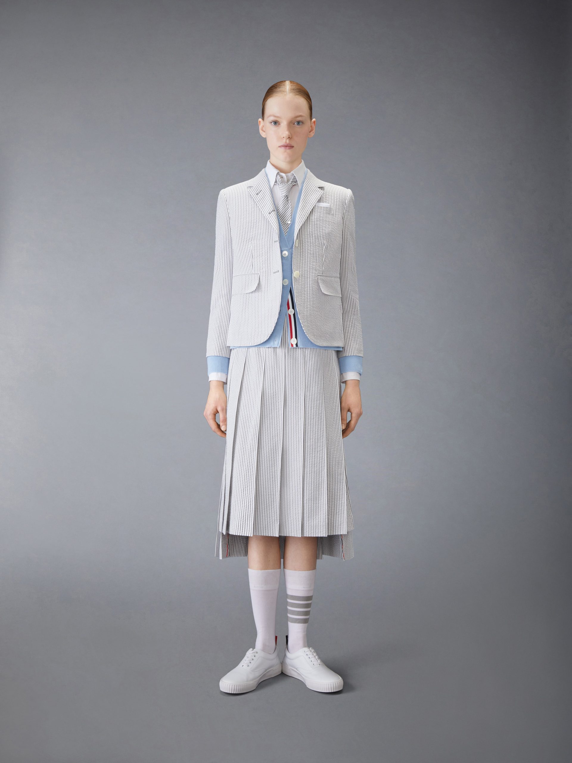 CLASSIC CASHMERE 4-BAR V-NECK CARDIGAN - Image 3