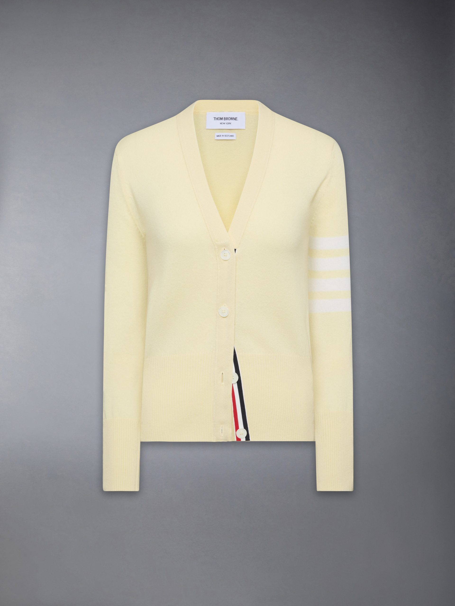 CLASSIC CASHMERE 4-BAR V-NECK CARDIGAN - Image 5