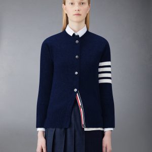 CLASSIC CASHMERE 4-BAR CREW NECK CARDIGAN