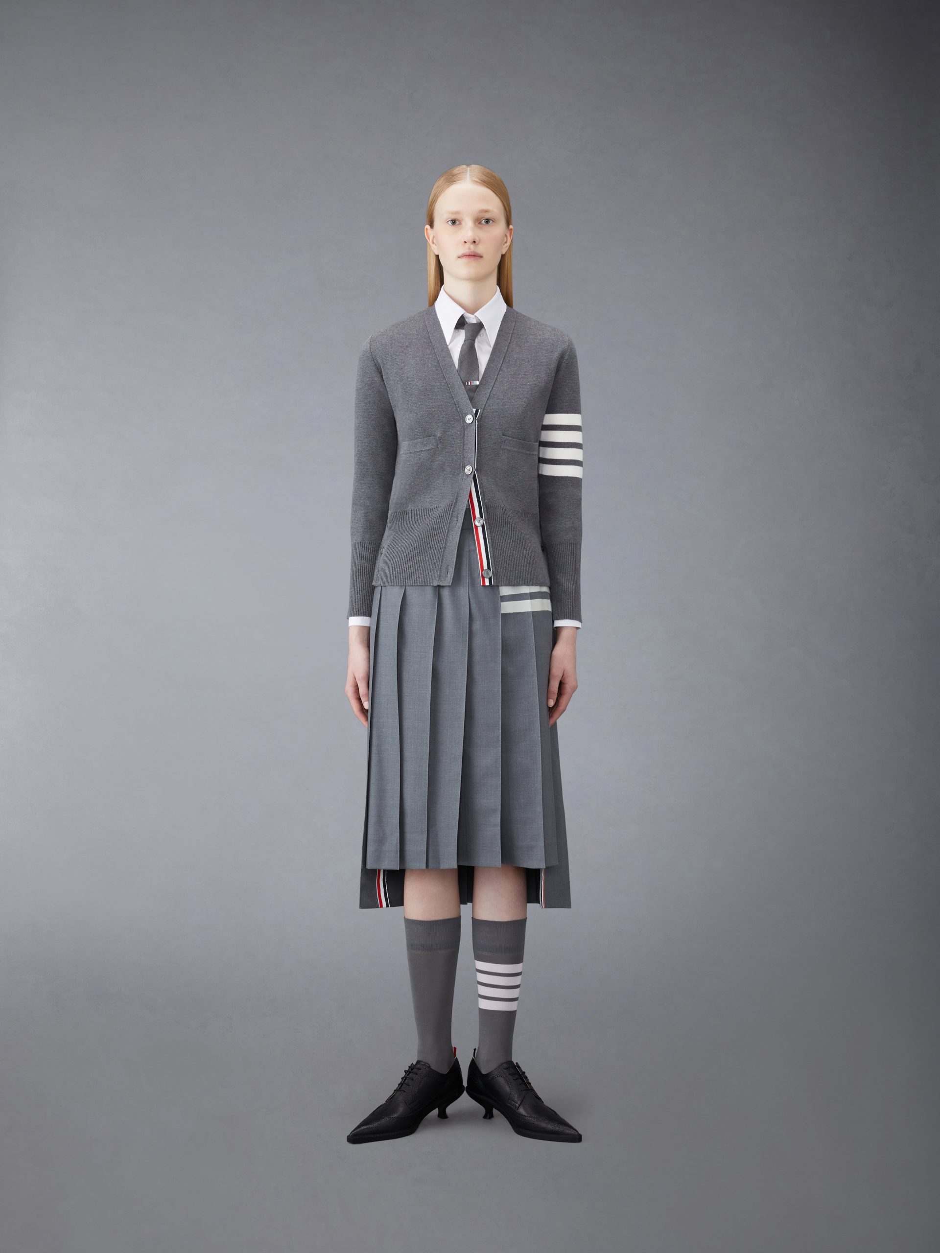 COTTON CREPE MILANO 4-BAR CARDIGAN - Image 3