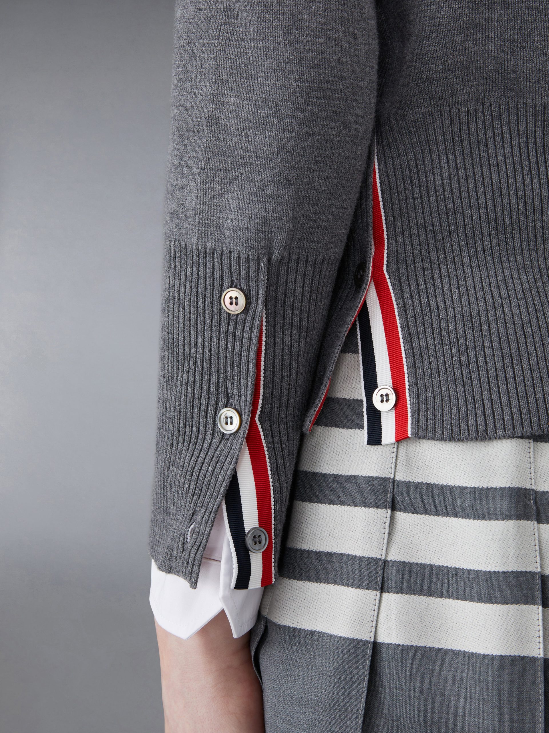 COTTON CREPE MILANO 4-BAR CARDIGAN - Image 5